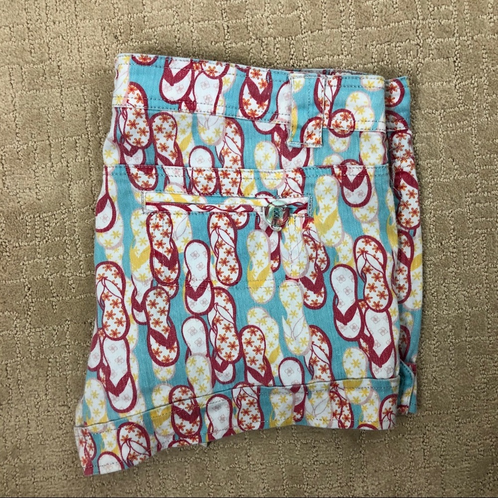 CREST JEAN SHORT FLIP FLOP PRINT BUTTONS SZ 15/16 - Picture 4 of 6